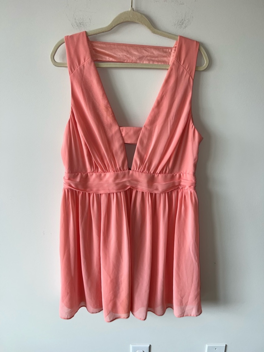 NWT ASOS Coral Pink Mini Dress Size 14